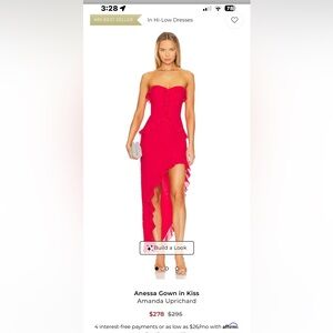 Amanda Uprichard High Low Dress in Vibrant Pink